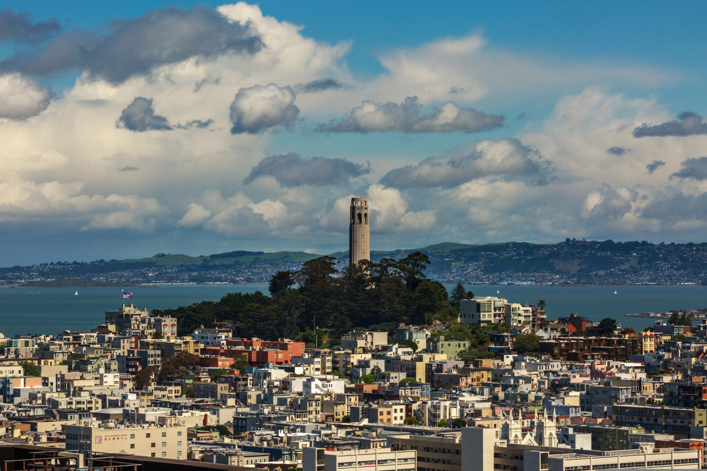 Coit Tower atop Telegraph Hill