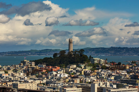 Coit Tower atop Telegraph Hill